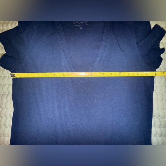 Lilly Pulitzer Navy V-Neck Women’s Top. Size XS. VGUC - Picture 6 of 10